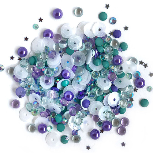 6 Pack - Buttons Galore Sparkletz Embellishment Pack 10g-Sailors Sky - SPK-112