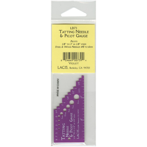 5 Pack - Lacis Tatting Needle & Picot Gauge-Violet - LD71-VIOLT - 824649007394