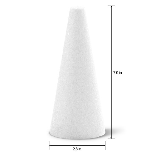 6 Pack FloraCraft CraftFoM Cone-2.8"x7.9" C83WS