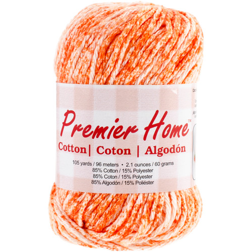 3 Pack Premier Home Cotton Multi Yarn-Tangerine Splash 44-25 - 847652042275