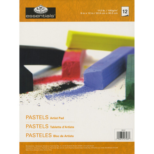 3 Pack Royal Langnickel essentials(TM) Pastels Artist Paper Pad-9"X12", 12 Sheets RD357 - 090672275837