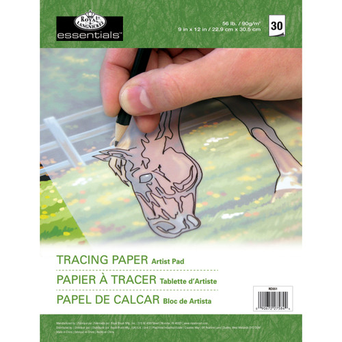 3 Pack - Royal Langnickel essentials(TM) Tracing Artist Paper Pad-9"X12", 30 Sheets - RD351 - 090672275844