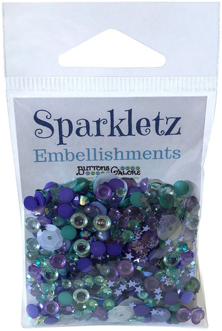 Buttons Galore Sparkletz Embellishment Pack 10g-Sailors Sky - SPK-112 - 840934055628