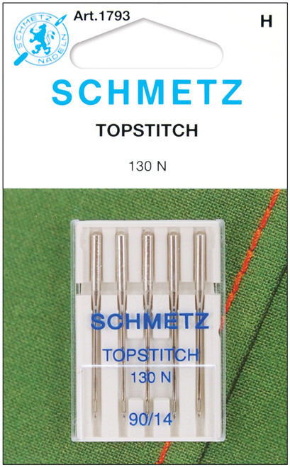 10 Pack - Schmetz Topstitch Machine Needles-Size 14/90 5/Pkg - 1793 - 036346317939 10 Pack - Schmetz Topstitch Machine Needles-Size 14/90 5/Pkg - 1793 - 036346317939