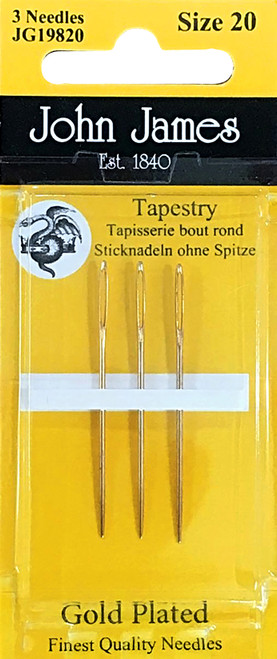 12 Pack - John James Gold Tapestry Hand Needles-Size 20 3/Pkg - JG198-20 - 783932201430