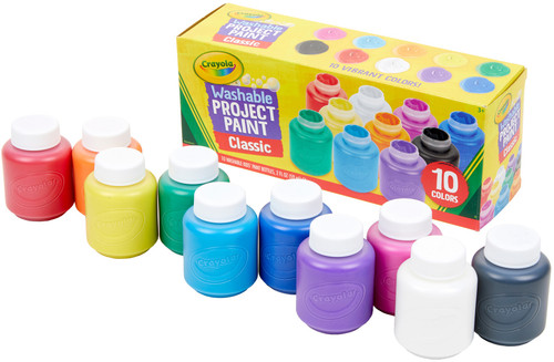 3 Pack - Crayola Washable Kids Paint 2oz 10/Pkg-Basics - 54-1205 3 Pack - Crayola Washable Kids Paint 2oz 10/Pkg-Basics - 54-1205
