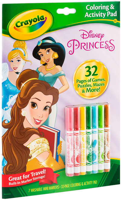 3 Pack Crayola Coloring & Activity Pad W/Markers-Disney Princess 04-5807