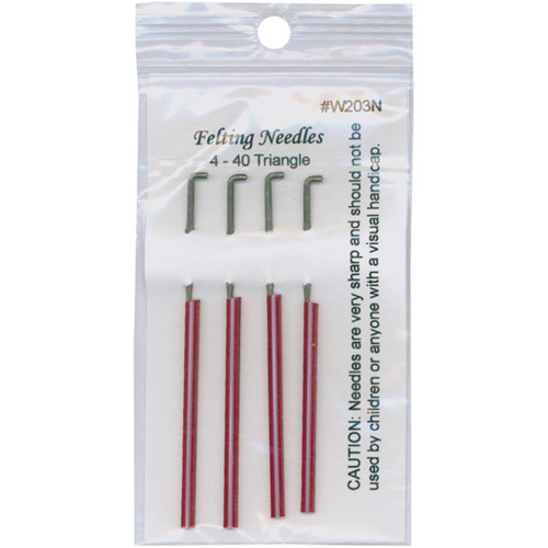 3 Pack Wistyria Editions Felting Needles 4/Pkg-Size 40 Triangle W203N - 893812001033