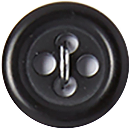 6 Pack Slimline Buttons Series 1-Black 4-Hole 1/2" 5/Pkg SL1-94