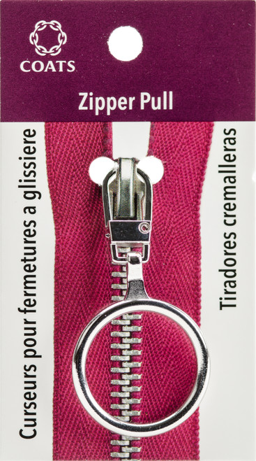 6 Pack - Coats Zipper Pull-Silver 1" Ring - F11-602SI - 073650014574