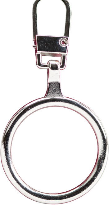 6 Pack - Coats Zipper Pull-Silver 1" Ring - F11-602SI