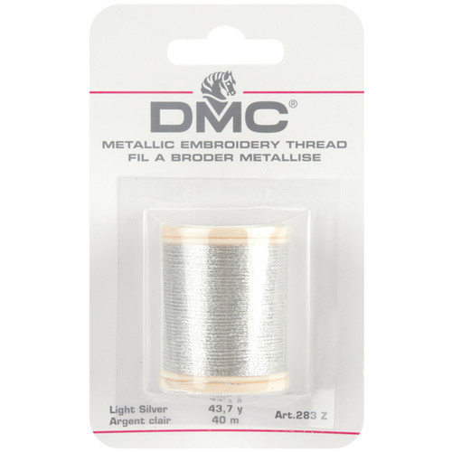 5 Pack DMC Metallic Embroidery Thread 43.7yd-Light Silver 283Z - 077540287031