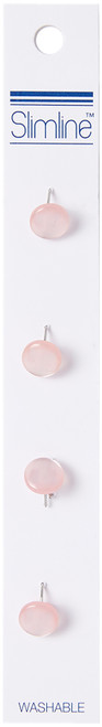 6 Pack Slimline Buttons Series 1-Light Pink Shank 1/4" 4/Pkg SL1-33 - 052278311128