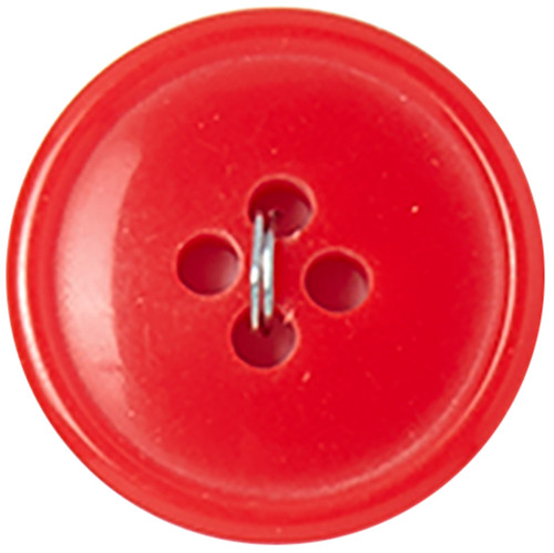 6 Pack Slimline Buttons Series 1-Red 4-Hole 3/4" 3/Pkg SL1-42