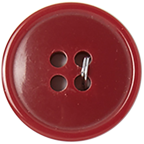 6 Pack Slimline Buttons Series 1-Red 4-Hole 3/4" 3/Pkg SL1-48