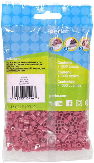 Perler Beads 1,000/Pkg-Rose - PBB80-19-15244 Perler Beads 1,000/Pkg-Rose - PBB80-19-15244