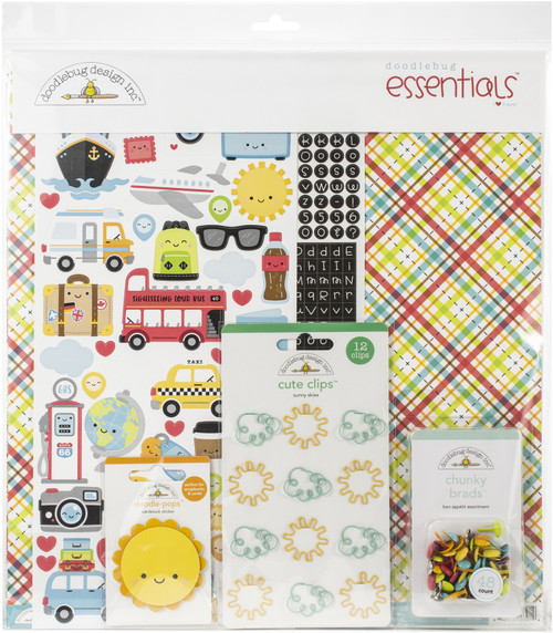 Doodlebug Essentials Page Kit 12"X12"-I Heart Travel - IHT6424 - 842715064249 Doodlebug Essentials Page Kit 12"X12"-I Heart Travel - IHT6424 - 842715064249