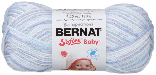 3 Pack Bernat Softee Baby Yarn Ombres-Blue Flannel 166031-31129 - 057355376823
