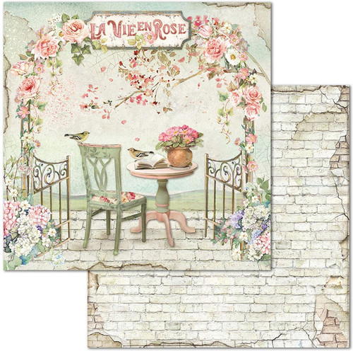 Stamperia Double-Sided Paper Pad 8"X8" 10/Pkg-House Of Roses, 10 Designs/1 Each - SBBS08 Stamperia Double-Sided Paper Pad 8"X8" 10/Pkg-House Of Roses, 10 Designs/1 Each - SBBS08