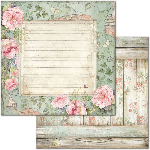 Stamperia Double-Sided Paper Pad 8"X8" 10/Pkg-House Of Roses, 10 Designs/1 Each - SBBS08 Stamperia Double-Sided Paper Pad 8"X8" 10/Pkg-House Of Roses, 10 Designs/1 Each - SBBS08