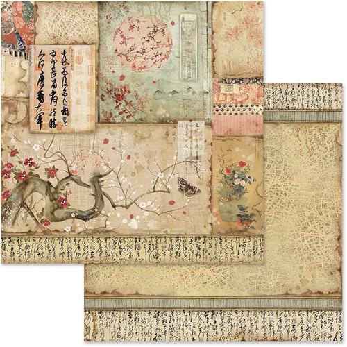 Stamperia Double-Sided Paper Pad 8"X8" 10/Pkg-Oriental Garden, 10 Designs/1 Each - SBBS09