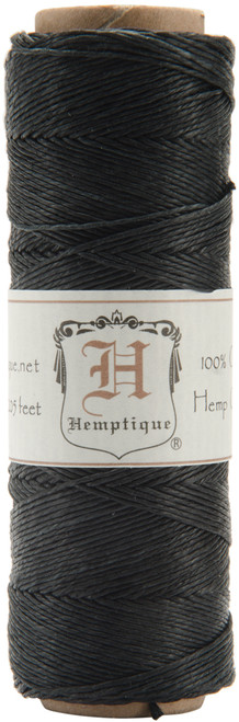 3 Pack Hemptique Hemp Cord Spool 10lb 205'-Black HS10-BLK - 091037029294