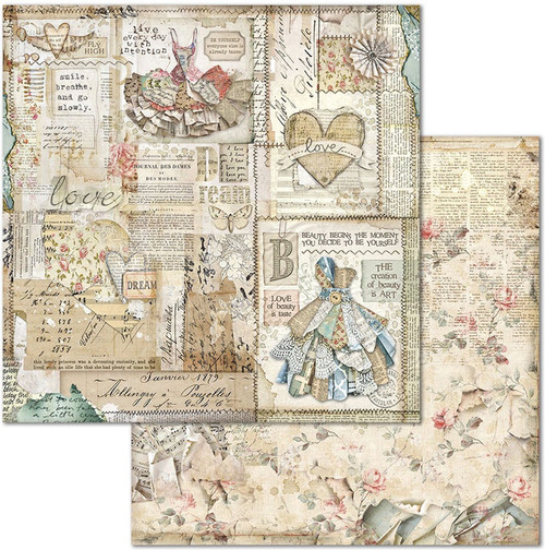 Stamperia Double-Sided Paper Pad 8"X8" 10/Pkg-Imagine, 10 Designs/1 Each - SBBS07 Stamperia Double-Sided Paper Pad 8"X8" 10/Pkg-Imagine, 10 Designs/1 Each - SBBS07