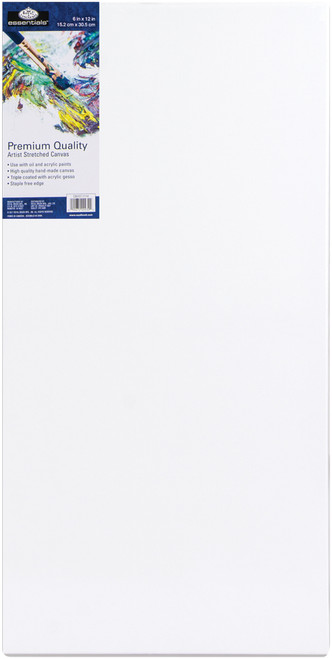 6 Pack - Royal Langnickel essentials(TM) Premium Stretched Canvas-6"x12" - CNV612 - 090672077684