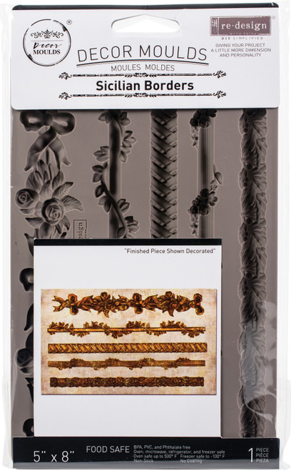 Prima Marketing Re-Design Mould 5"X8"X8mm-Sicilian Borders - 641054 - 655350641054