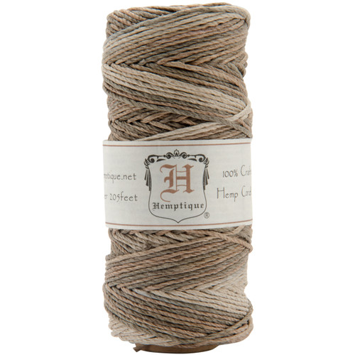 3 Pack Hemptique Hemp Variegated Cord Spool 20lb 205'-Earthy HS20VA-EAR - 091037029348