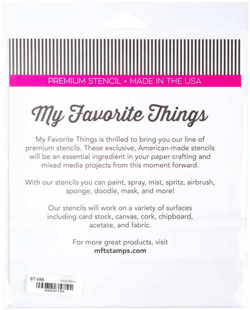 My Favorite Things Premium Stencil 6"X6"-Cloud MFTST099