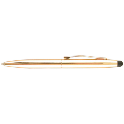 6 Pack Uchida St. Tropez Petite 2-In-1 Stylus Pen W/Black Ink-Gold Barrel 007I-S-GLD - 028617007007