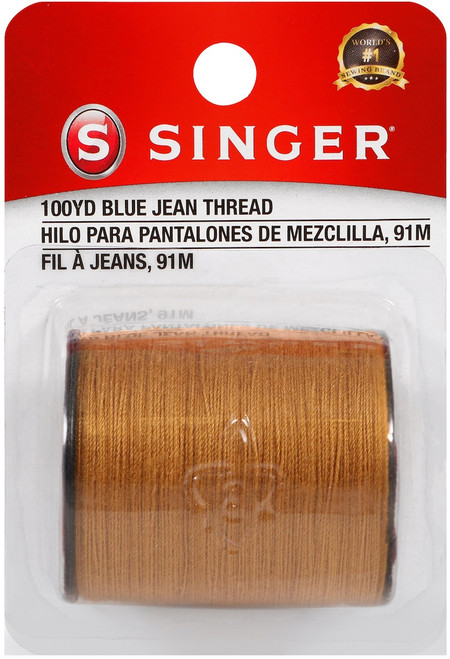 3 Pack - SINGER Blue Jean Thread 100yd-Old Gold - 67120 - 075691671204