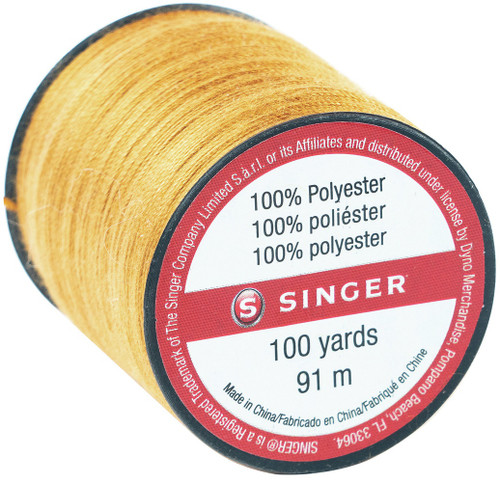 3 Pack - SINGER Blue Jean Thread 100yd-Old Gold - 67120