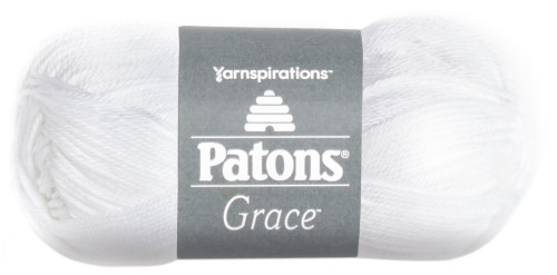 6 Pack Patons Grace Yarn-Snow 246062-62005 - 057355311411