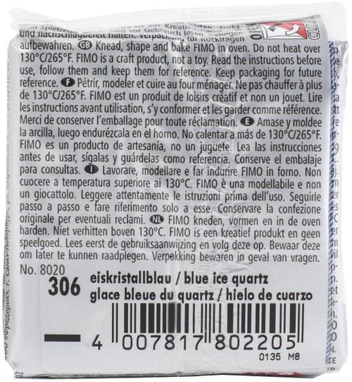 Fimo Effect Polymer Clay 2oz-Blue Ice Quartz - EF802-306 Fimo Effect Polymer Clay 2oz-Blue Ice Quartz - EF802-306