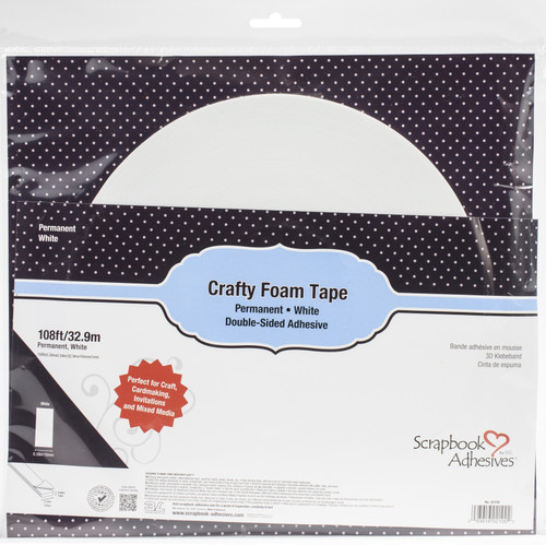 Scrapbook Adhesives Crafty Foam Tape Roll-White, .5"X108' - 02100 - 093616021002