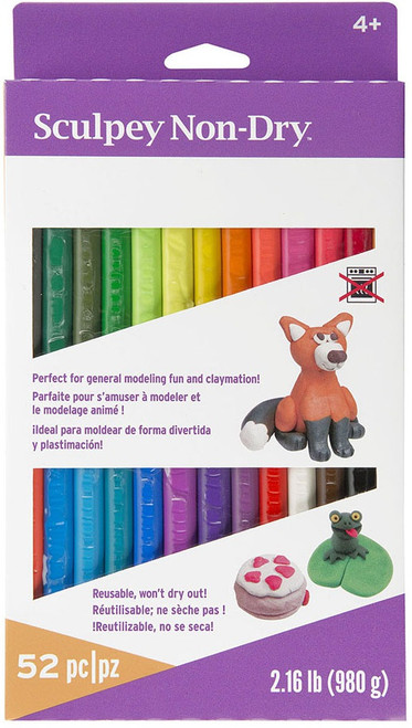 3 Pack - Sculpey Non-Dry Modeling Clay 2.16lb 52/Pkg-Assorted - NDC52 - 715891403204
