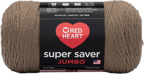 2 Pack Red Heart Super Saver Jumbo Yarn-Cafe Latte E302C-360 - 073650825002