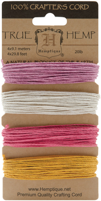3 Pack - Hemptique Hemp Cord 20lb 120'-Spring Bloom 2 - HC20-SB2 - 091037029164