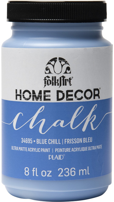FolkArt Home Decor Chalk Paint 8oz-Blue Chill HDCHALK-34695 - 028995346958
