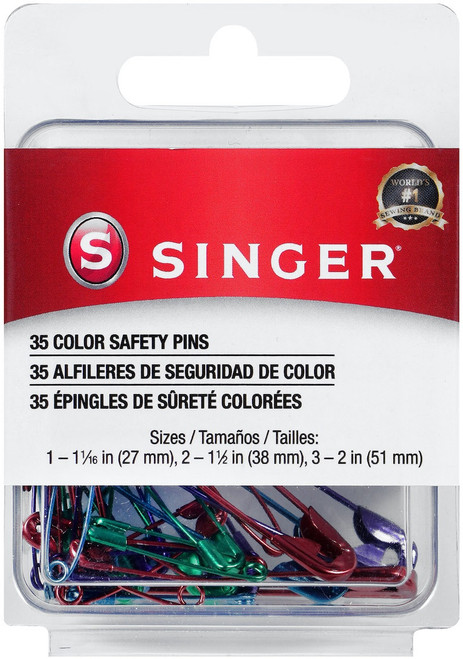 3 Pack - SINGER Safety Pins-Sizes 1 To 3 35/Pkg - 294 - 075691002947