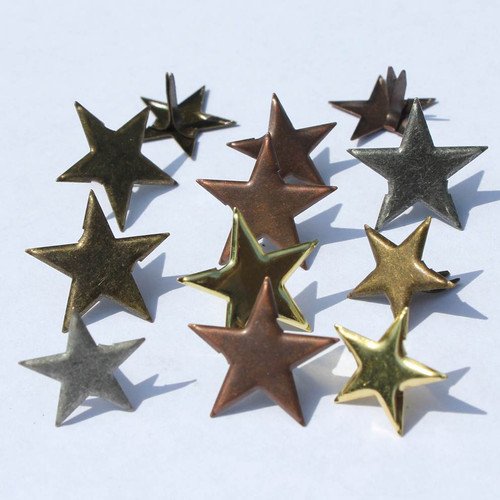 6 Pack - Eyelet Outlet Shape Brads 12/Pkg-Star - QBRD2-289