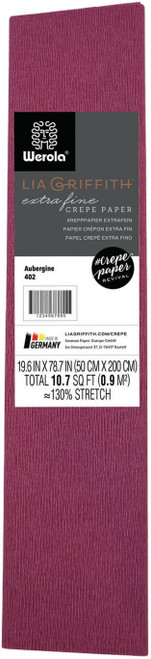 6 Pack - Lia Griffith Extra Fine Crepe Paper 19.6"X78.7"-Aubergine - LG11012 - 190705000327