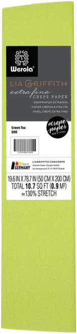 6 Pack - Lia Griffith Extra Fine Crepe Paper 19.6"X78.7"-Green Tea - LG11013 - 190705000358