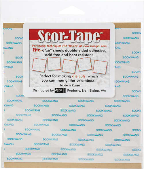 3 Pack - Scor-Tape Sheets 5/Pkg-6"X6" - SPC210 - 718122566679