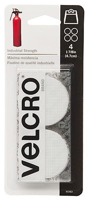 6 Pack - VELCRO(R) Brand Industrial Strength Coins 1.875" 4/Pkg-White - 90363 - 075967903633