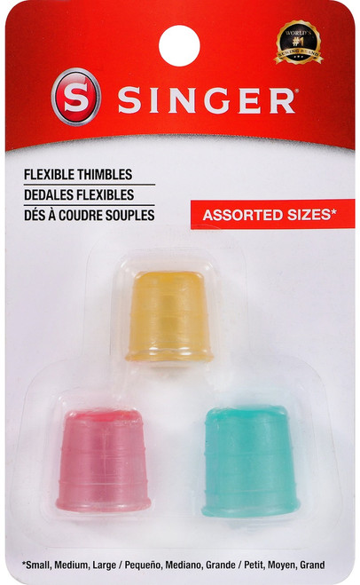 6 Pack - SINGER Sew Cute Flexible Thimbles-3/Pkg - 00480 - 075691004804