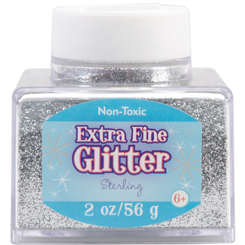 4 Pack Sulyn Extra Fine Glitter 2oz-Sterling SUL2FGL-50861 - 717968508614