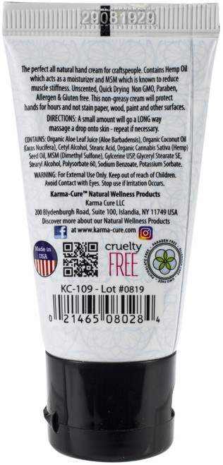 Karma-Cure Hemp For Crafty Hands-1oz Tube - KC109 Karma-Cure Hemp For Crafty Hands-1oz Tube - KC109
